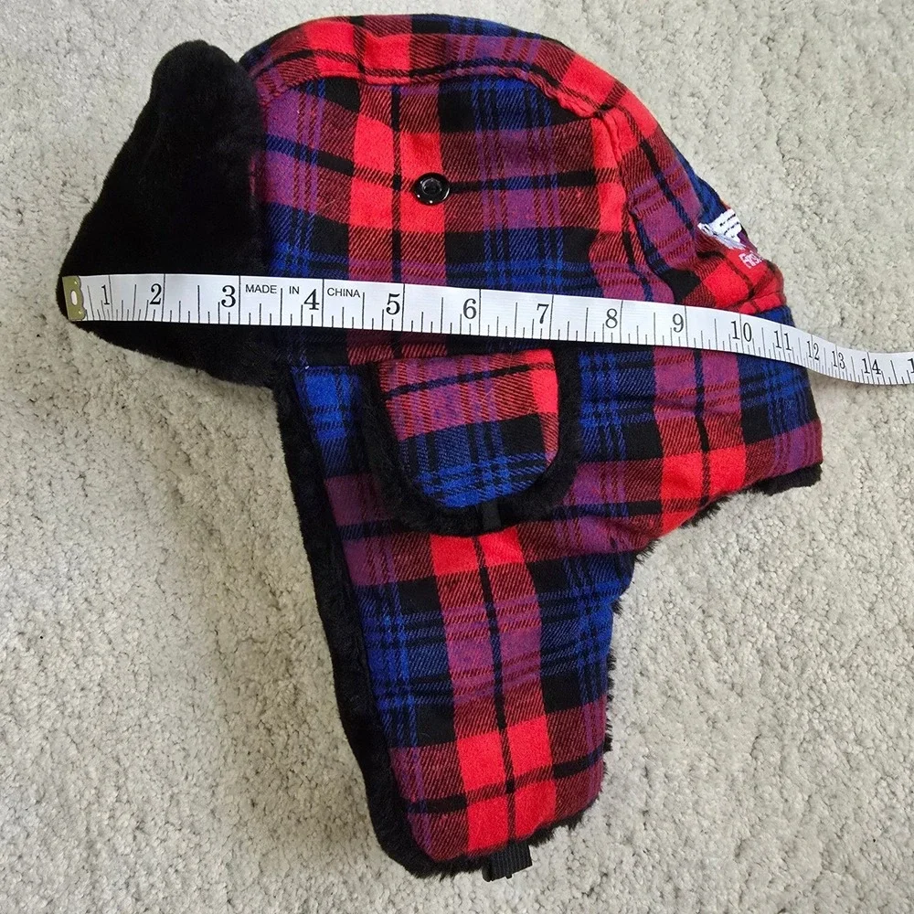 Harrisburg Senators Plaid Trapper Hat Faux Fur Earflap‎ One Size Ushanka